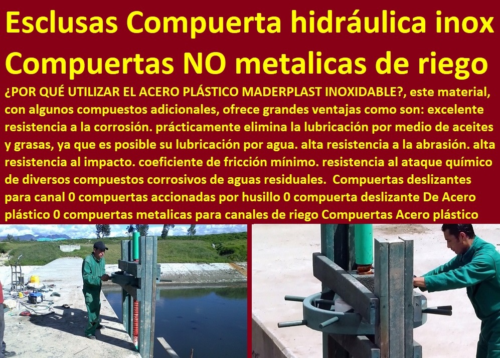 Charnela Compuerta accionadas por husillo 0 compuerta esclusas canales de tornillo 0 válvula charnela 0 dique barrera Maderplast como Control de inundaciones 0 compuertas tipo charnelas 0 defensa Muro de contención talud Dique Charnela Compuerta accionadas por husillo 0 compuerta esclusas canales de tornillo 0 válvula charnela 0 dique barrera Maderplast como Control de inundaciones 0 compuertas tipo charnelas 0 defensa Muro de contención talud Dique